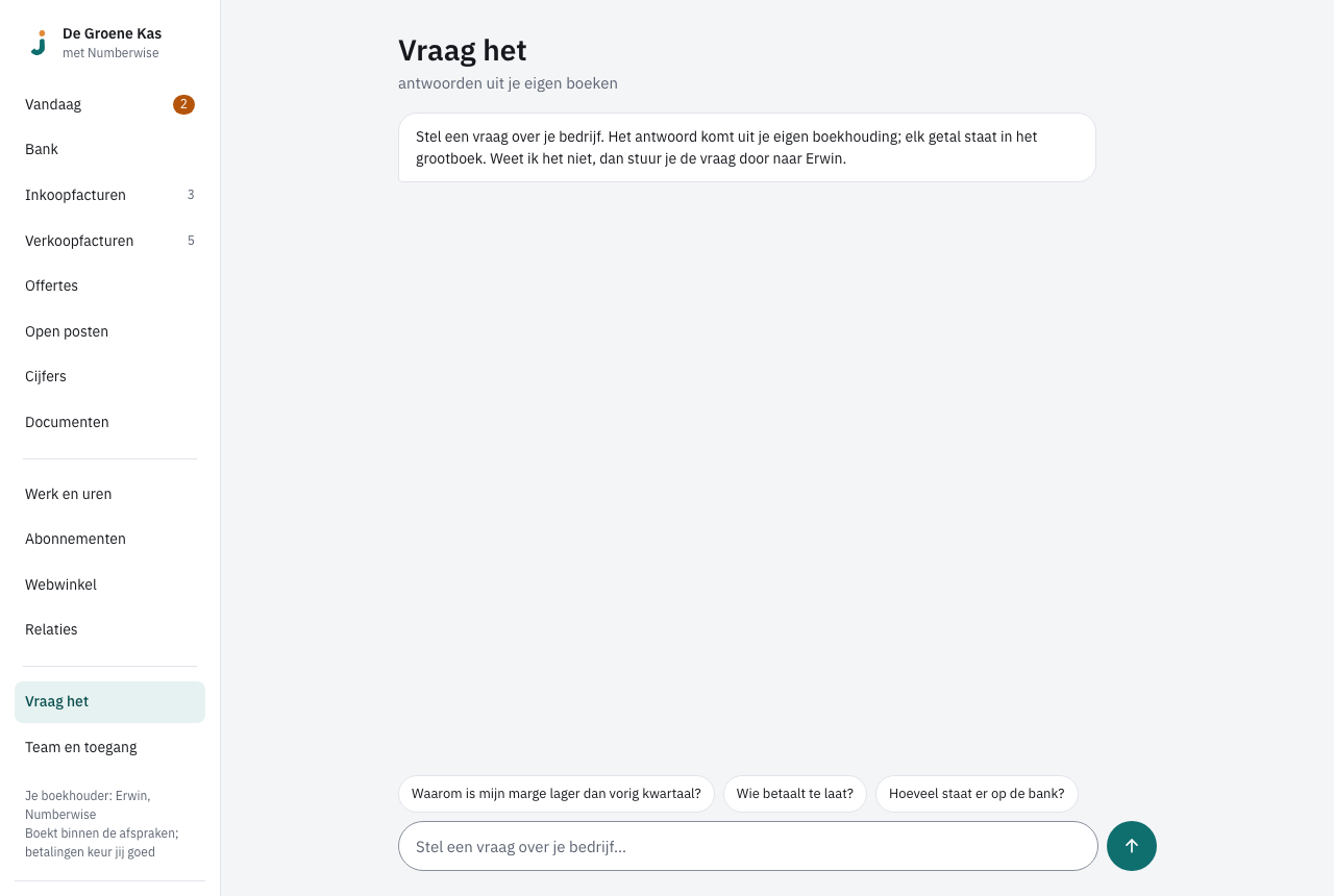 Vraag het met onderaan voorbeeldvragen en het vak om je vraag te typen